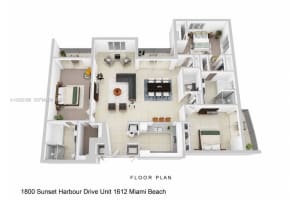 1800 Sunset Harbour Dr #1612, Miami Beach, FL 33139, - MLS#A12026388