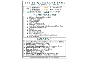 882 Quiescent Lane, Port Saint Lucie, FL 34983 Sold 06/10/26