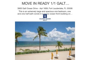 3900 Galt Ocean Drive 1609, Fort Lauderdale, Fl 33308, Fort Lauderdale