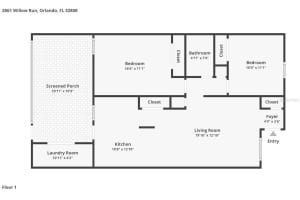 2861 WILLOW RUN, ORLANDO, FL 32808 - MLS#MFRO6391845