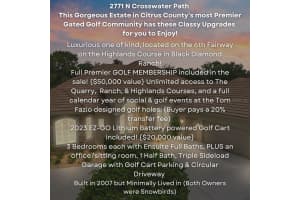 2771 CROSSWATER PATH, LECANTO, FL 34461 Sold 09/05/24