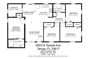 8503 TEMPLE AVENUE, TAMPA, FL 33617 Sold 04/15/25