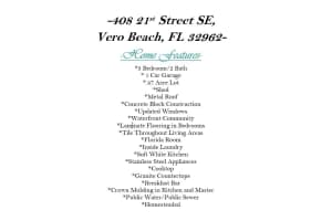 408 21st St SE, Vero Beach, FL 32962, Sold 10/15/18